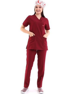 Zarf Yaka Kadın Takım - 19 Bordo