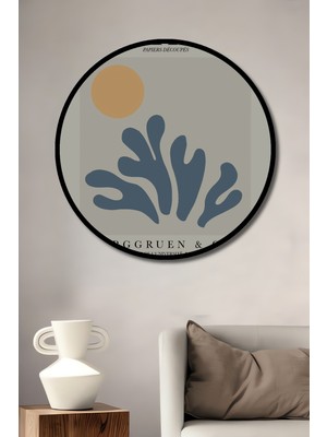 Teona Ahşap Çerçeve Görünümlü Matisse Ahşap Mdf Dekoratif Ev/işyeri Duvar Tablo Yuvarlak Ev/işyeri Duvar Tablo