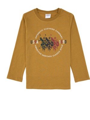 U.S. Polo Assn. Erkek Çocuk Hardal Bisiklet Yaka Süprem Sweatshirt 50316595-VR151