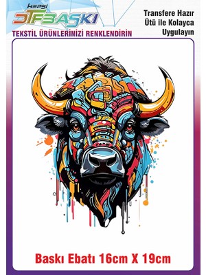 F17 Ajans Ütü ile Yapışan Kumaş Tekstil Kıyafet Dtf Baskı 2647