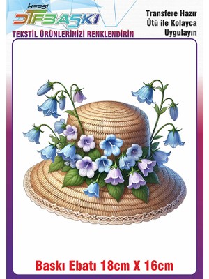 F17 Ajans Hasır Şapka Ütü ile Yapışan Kumaş Tekstil Kıyafet Dtf Baskı