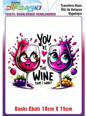 F17 Ajans Kadehler Ütü ile Yapışan Kumaş Tekstil Kıyafet Dtf Baskı