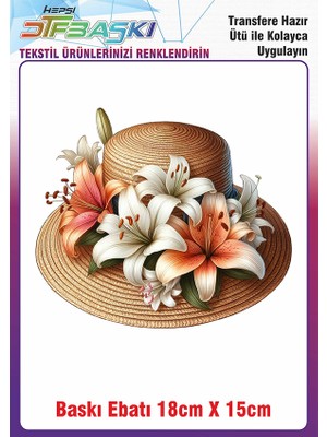 F17 Ajans Hasır Şapka Ütü ile Yapışan Kumaş Tekstil Kıyafet Dtf Baskı