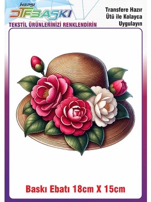 F17 Ajans Hasır Şapka Ütü ile Yapışan Kumaş Tekstil Kıyafet Dtf Baskı