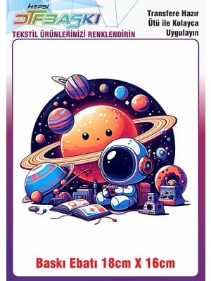 F17 Ajans Astronot Uzay Ütü ile Yapışan Kumaş Tekstil Kıyafet Dtf Baskı 100 gr Yüksek Kalite