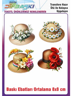 F17 Ajans Hasır Şapka Ütü ile Yapışan Kumaş Tekstil Kıyafet Dtf Baskı