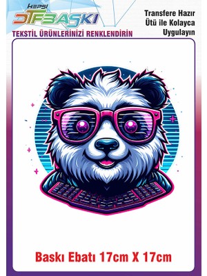 F17 Ajans Panda Ütü ile Yapışan Kumaş Tekstil Kıyafet Dtf Baskı