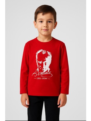 Gala Stil Gala Atatürk Baskılı Uzunkol Ünisex Çocuk Tişört