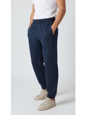 Balkonda Eşofman Altı Pamuklu Cotton 3 İplik Şardonlu Lastikli Paça Unisex