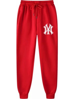 Punix Punıx Büyük Beden Özel Üretim Ny Baskılı Kışlık %100 Pamuk Sokak Stil Erkek Eşofman Altı