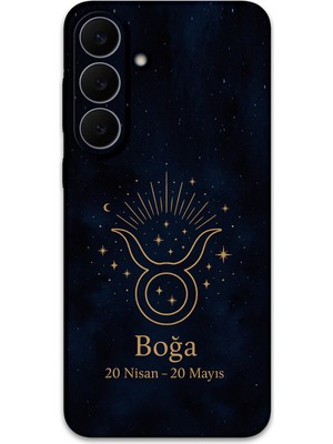 Gramaphone Galaxy S25 Fe Uyumlu Boğa Burcu Desenli Telefon Kılıfı + Ekran Koruyucu - 5769