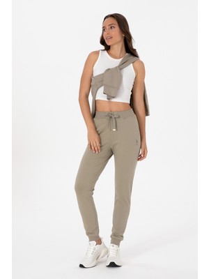 U.S. Polo Assn. Kadın Açık Haki Jogger Eşofman Altı 50313584-VR183