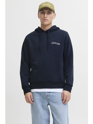 Erkek Jack & Jones Jjyukı Front Sweat Hood – Kapüşonlu, Yumuşak Kumaş, Rahat Kesim, Günlük Kullanıma Uygun Sweatshirt