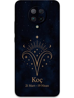 Gramaphone Poco F2 Pro Uyumlu Koç Burcu Desenli Telefon Kılıfı + Ekran Koruyucu - 5768