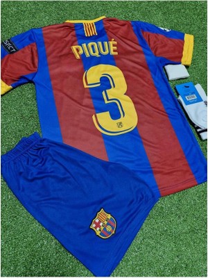 FRAGOLA Barcelona 2011 Şampiyonlar Ligi Finali Gerard Pique Çocuk Forması 4'lü Set
