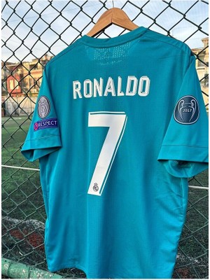 FRAGOLA R. Madridd 2017/18 Sezonu Cristiano Ronaldo Röveşata Kısa Kol Nostalji Forması
