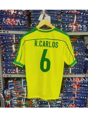 FRAGOLA Brezilya Milli Takımı 98 Dünya Kupası Roberto Carlos Nostalji Forması
