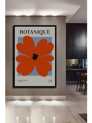 Teona Ahşap Çerçeve Görünümlü Botanique Çiçek Motifli Ahşap Mdf Dekoratif Tablo Dikdörtgen Tablo