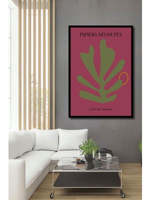 Teona Ahşap Çerçeve Görünümlü Matisse Ilhamlı Renkli Dekoratif Ahşap Mdf Tablo Dikdörtgen Tablo