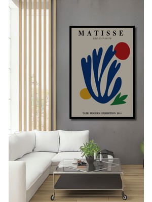 Teona Ahşap Çerçeve Görünümlü Matisse Soyut Sanat Ahşap Mdf Dekoratif Ev Duvar Tablo Dikdörtgen Ev Duvar Tablo