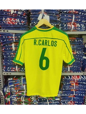 FRAGOLA Brezilya Milli Takımı 98 Dünya Kupası Roberto Carlos Nostalji Forması