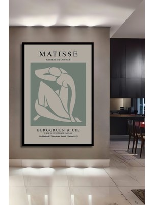 Teona Ahşap Çerçeve Görünümlü Matisse Soyut Sanat Ahşap Mdf Dekoratif Ev Duvar Tablo Dikdörtgen Ev Duvar Tablo