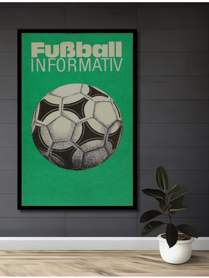 Teona Ahşap Çerçeve Görünümlü Futbol Bilgilendirici Ahşap Mdf Dekoratif Ev Duvar Tablo Dikdörtgen Ev Duvar Tablo