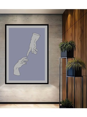 Teona Ahşap Çerçeve Görünümlü Yaratılışın Dokunuşu Ahşap Mdf Dekoratif Ev Duvar Tablo Dikdörtgen Ev Duvar Tablo