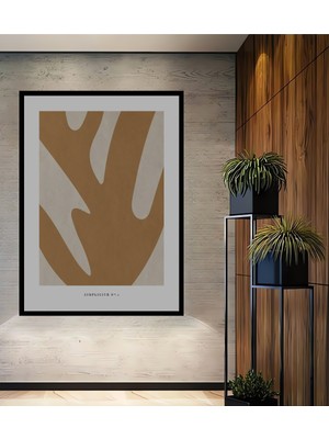 Teona Ahşap Çerçeve Görünümlü Soyut Sanat Formları Dekoratif Ahşap Mdf Ev Duvar Tablo Dikdörtgen Ev Duvar Tablo
