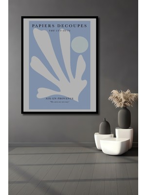 Teona Ahşap Çerçeve Görünümlü Matisse Stilize Soyut Ahşap Mdf Dekoratif Ev Duvar Tablo Dikdörtgen Ev Duvar Tablo