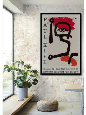 Teona Ahşap Çerçeve Görünümlü Paul Klee Soyut Sanat Ahşap Mdf Dekoratif Ev Duvar Tablo Dikdörtgen Ev Duvar Tablo