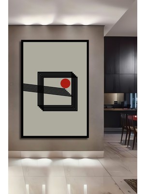 Teona Ahşap Çerçeve Görünümlü Soyut Geometrik Sanat Ahşap Mdf Dekoratif Ev Duvar Tablo Dikdörtgen Ev Duvar Tablo
