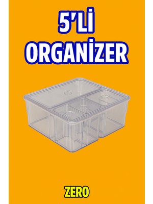Zero Line 5'li Organizer Düzenleyici Düzenleme Kabı