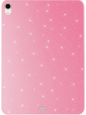 Apple iPad Air 11 2024 Simli Parlak Görünümlü Uyumlu Aden Tablet Koton Kılıf-Pembe