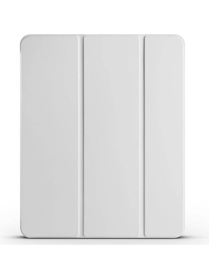 iPad Air 13 2025 M3 Aden Smart Cover Kalem Bölmeli Standlı 1-1 Kılıf - Gri
