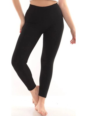 Beruflic Kadın Siyah Termal Tayt Içi Şardonlu