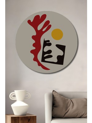 Teona Ahşap Henri Matisse Dekoratif Ahşap Mdf Ev/işyeri Duvar Tablo Yuvarlak Ev/işyeri Duvar Tablo