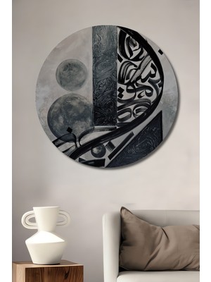 Teona Ahşap Soyut Sanat Geometrik Dekoratif Ahşap Mdf Ev/işyeri Duvar Tablo Yuvarlak Ev/işyeri Duvar Tablo