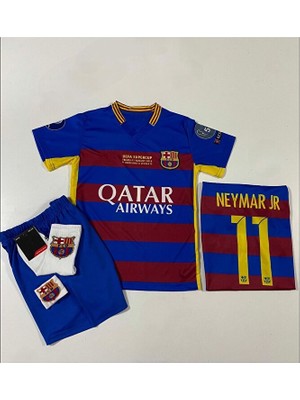 Feel Style Fc. B.a.r.c.e.l.o.n.a 2015 Süper Kupa Finali Neymar Jr Çocuk Forması (Armalı)