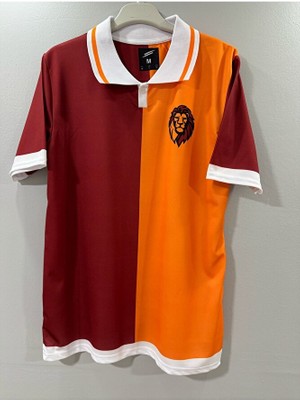 Feel Style Sarı-Kırmızı Parçalı Aslan Temalı Tişört