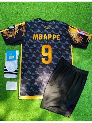 Feel Style R.madridd 2024/25 Yeni Sezon Kylian Mbappe Özel Konsept (Armalı)  Çocuk Forması 4lü