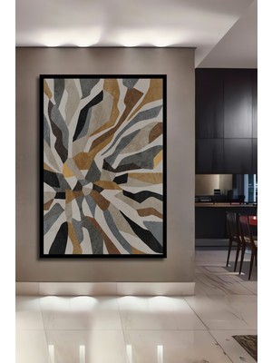 Teona Ahşap Çerçeve Görünümlü Soyut Sanat Dekoratif Ahşap Mdf Ev Duvar Tablo Dikdörtgen Ev Duvar Tablo