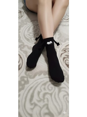 Biçomi Siyah Halay Çeken Çorap Arkadaş Çorabı