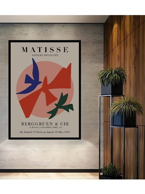 Teona Ahşap Çerçeve Görünümlü Matisse Dekoratif Ahşap Mdf Işyeri Duvar Tablo Dikdörtgen Işyeri Duvar Tablo