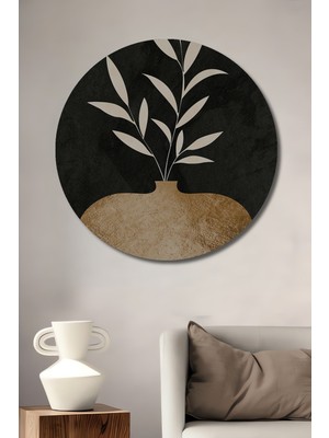 Teona Ahşap Minimalist Dekoratif Ahşap Mdf Vazo Ev/işyeri Duvar Tablo Yuvarlak Ev/işyeri Duvar Tablo