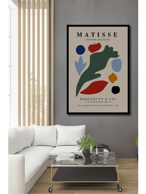 Teona Ahşap Çerçeve Görünümlü Henri Matisse Dekoratif Ahşap Mdf Ev Duvar Tablo Dikdörtgen Ev Duvar Tablo