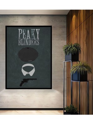 Teona Ahşap Çerçeve Görünümlü Peaky Blinders Ahşap Mdf Dekoratif Ev Duvar Tablo Dikdörtgen Ev Duvar Tablo