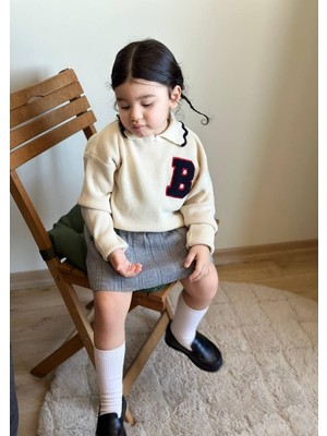 Tiny Style Kids Yeni Sezon Kız Çocuk Triko Etekli Alt -Üst Takım