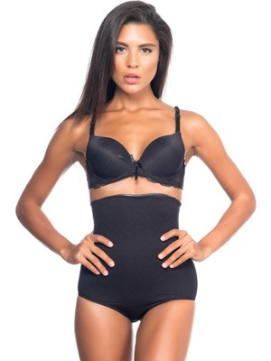 Beruflic Siyah Mı Emay 2079 Yüksek Bel Desenli Double Slip Korse