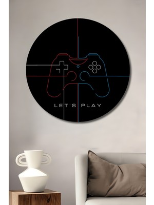 Teona Ahşap Oyun Konsolu Dekoratif Ahşap Mdf Ev/işyeri Duvar Tablo Yuvarlak Ev/işyeri Duvar Tablo